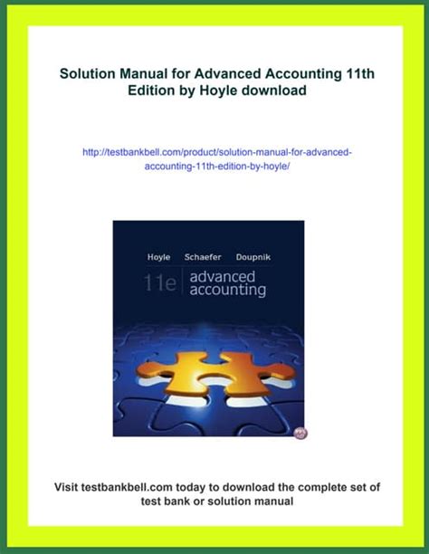 Homework Solution Advanced Accounting 11th Edition