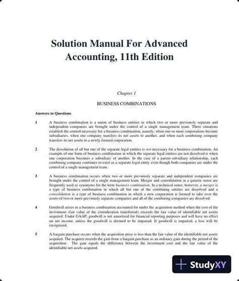 Download Homework Solution Advanced Accounting 11Th Edition 