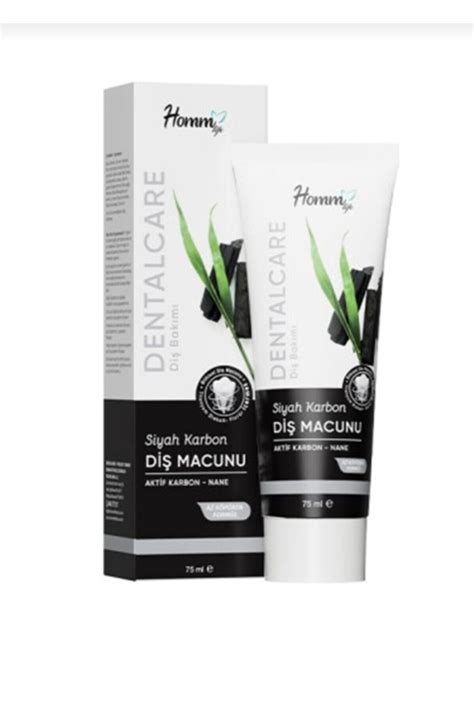 homm Lıfe Siyah Karbon Diş Macunu 75 ml Trendyol.