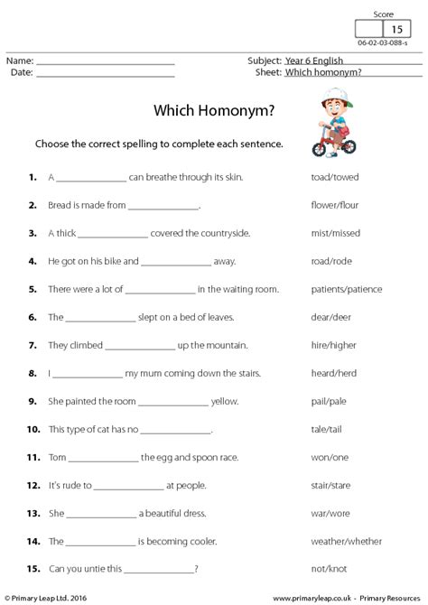 Homonyms For Grade 5 Worksheets Learny Kids Homonyms Worksheet For Grade 5 - Homonyms Worksheet For Grade 5