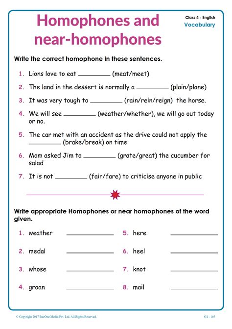 Homonyms Worksheets K5 Learning Homonyms Exercises With Answers - Homonyms Exercises With Answers