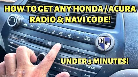 Honda Navigation Code