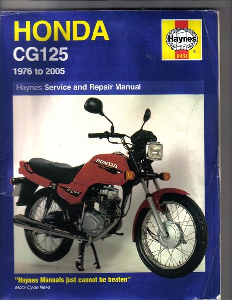 Download Honda Cg125 Service And Repair Manual 1976 To 2005 Haynes 