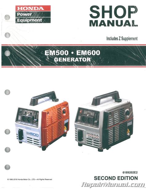 Download Honda Em500 Generator Shop Manual 