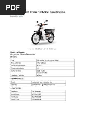 Full Download Honda Ex5 Dream Engine Manual 