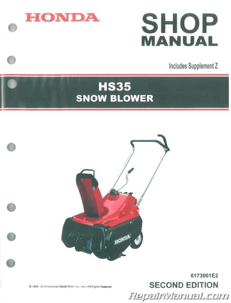 Full Download Honda Hs35 Snowblower Manual 