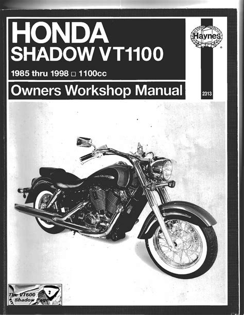Read Online Honda Vt1100 Shadow 85 98 Haynes Service Manual Eng 