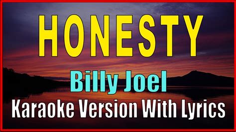 honesty billy joel karaoke