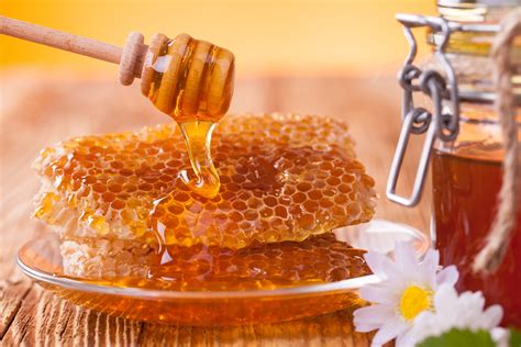 Honey with white background