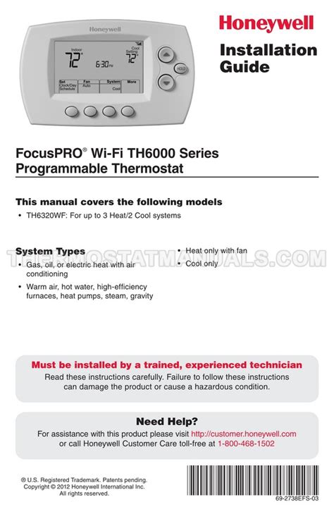 Read Honeywell Focuspro 6000 Installation Guide 