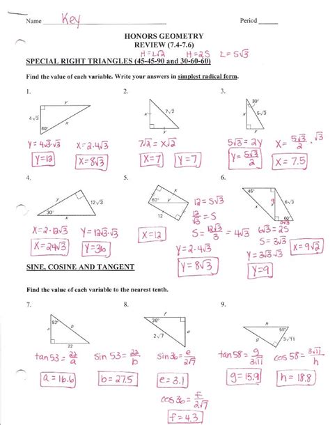 Read Honors Geometry Review Answers 