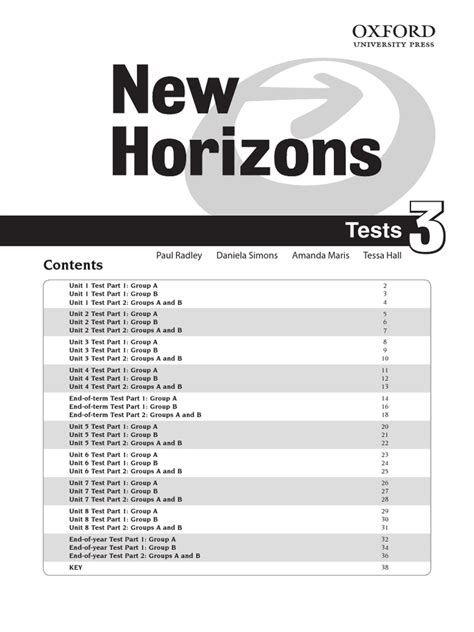 Read Horizons 4 Tests Answers 