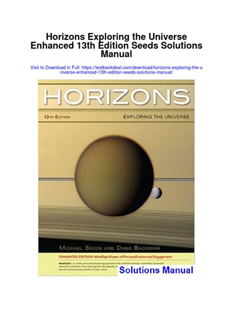 Download Horizons Exploring The Universe 13Th Edition Answers 