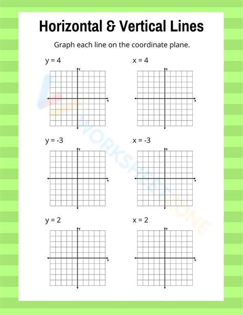 Horizontal And Vertical Lines Worksheet