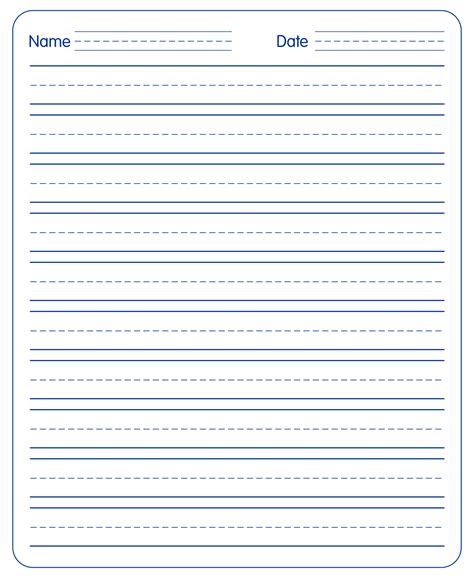 Horizontal Primary Writing Paper Student Handouts Primary Writing Template - Primary Writing Template