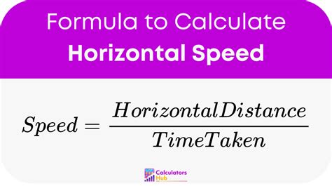 Horizontal Speed Formula