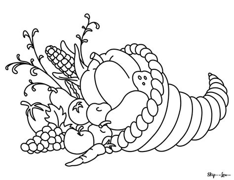 Horn Of Plenty Coloring Pages Sketchite Com Horn Of Plenty Coloring Page - Horn Of Plenty Coloring Page