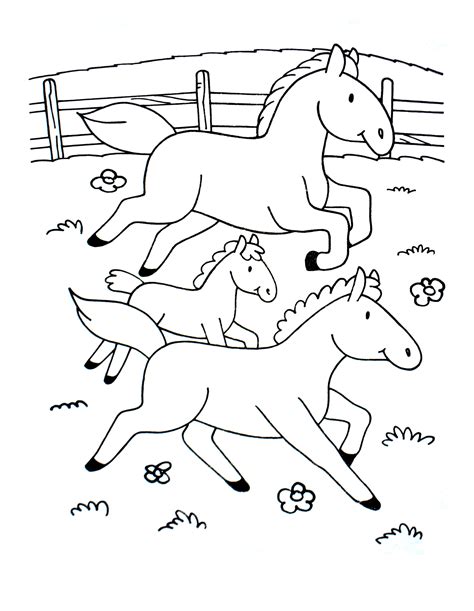 Horse Farm Coloring Pages   Horse Coloring Pages Free Amp Printable - Horse Farm Coloring Pages