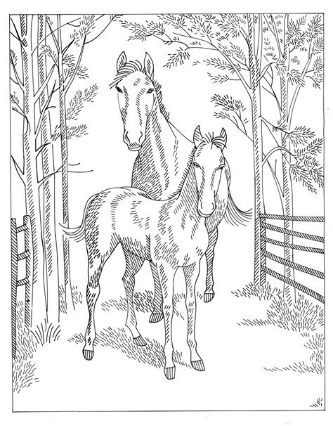 Horse Near Farm Coloring Page Free Printable Coloring Horse Farm Coloring Pages - Horse Farm Coloring Pages