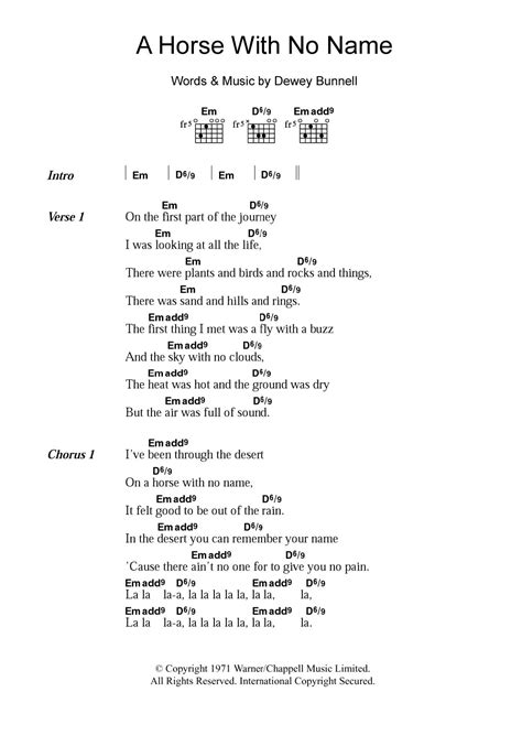 Horse Without Name Lyrics