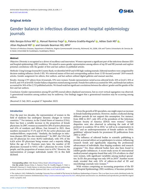 Full Download Hospital Infection And Epidemiology Journal 