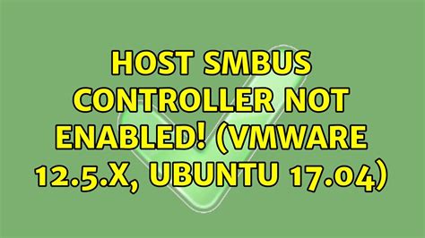 host smbus controller not enabled opensuse