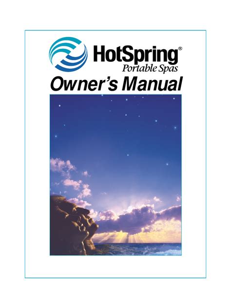 Hot Spring Owner Manual