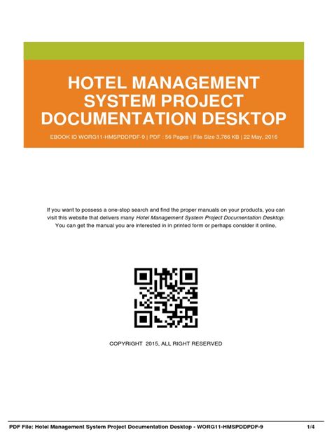 Full Download Hotel Management System Project Documentation Desktop 