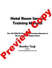 Read Online Hotel Room Service Manual Dichvuthanhdanh 