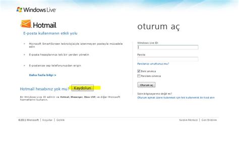 Hotmail Aç Yeni