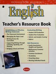 Houghton Mifflin English Grade 6 Expanded Set Archive Workbook Plus Grade 6 Answers - Workbook Plus Grade 6 Answers