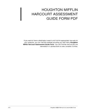 Full Download Houghton Mifflin Harcourt Assessment Guide Form 