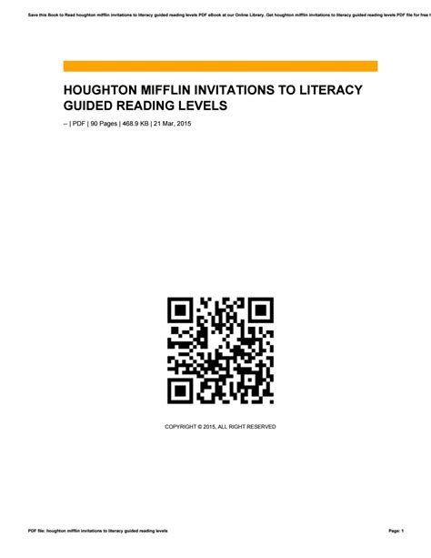 Full Download Houghton Mifflin Invitations To Literacy Guided Levels 