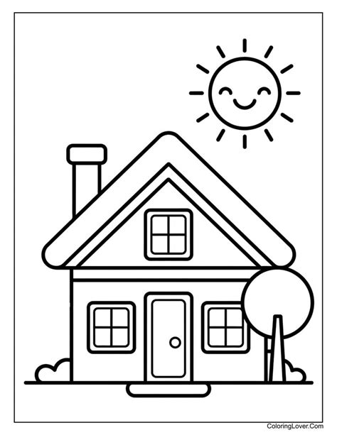 house coloring sheet