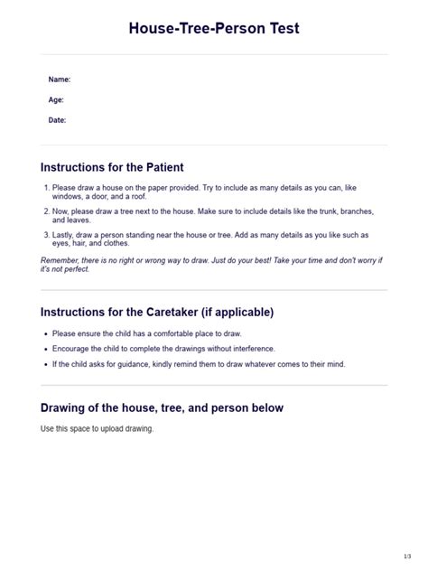 House Tree Person Instructions