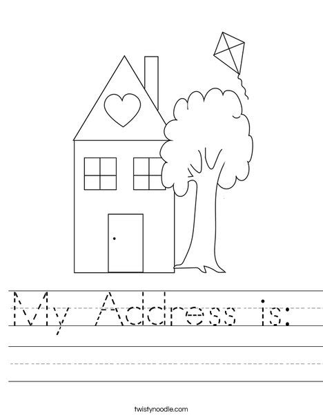 House Worksheets Twisty Noodle Address And Phone Number Worksheet - Address And Phone Number Worksheet
