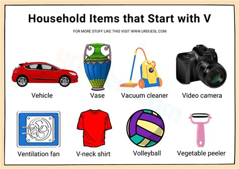 Household Items That Start With V Things That Preschool Words That Start With V - Preschool Words That Start With V