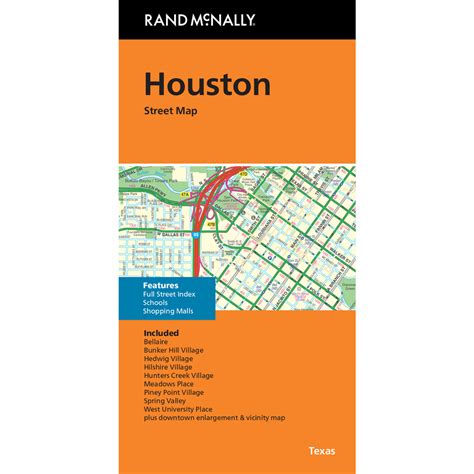 houston rand mcnally folded map cities