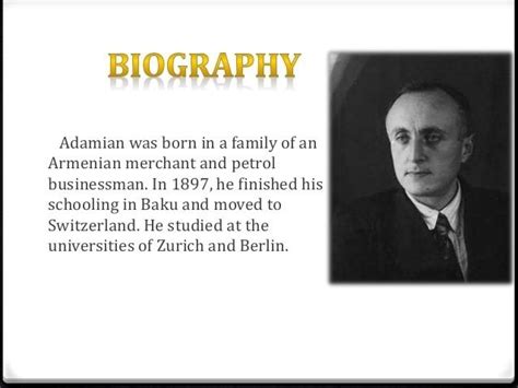 hovhannes adamian biography of albert