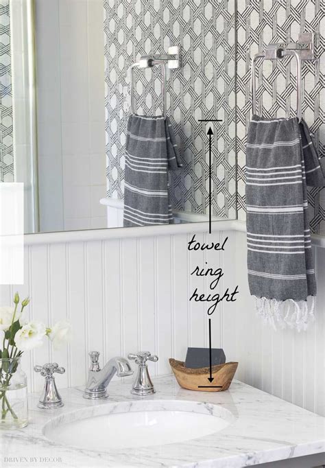 How High To Hang Towel Hooks In Bathroom?