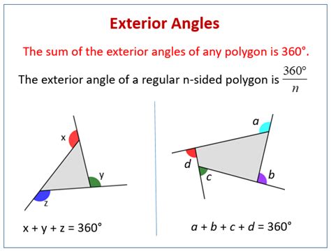 How To Calc Exterior Angles On Polygons?