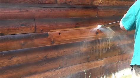 how to clean exterior log home walls?