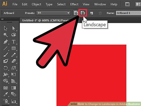how to convert portrait to landscape in illustrator?