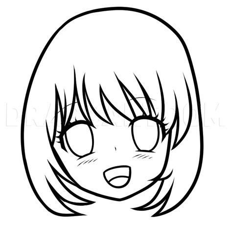 - How to draw a anime girl face easy