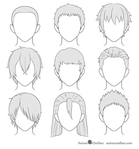 Nafisa | How to draw a boy anime hair reference