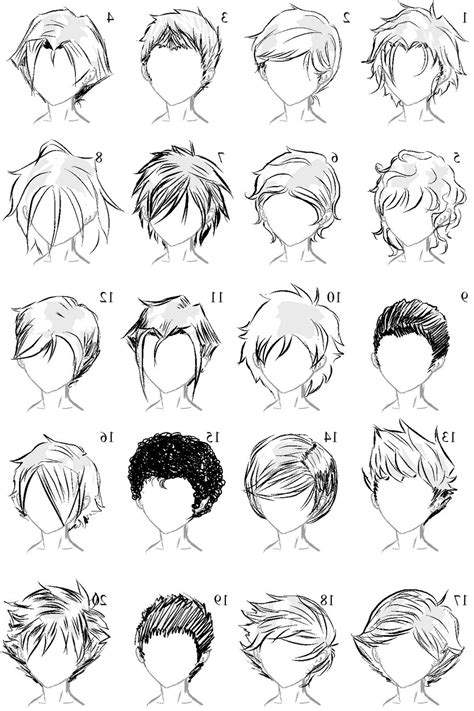 Nafisa | How to draw a boy anime hair reference