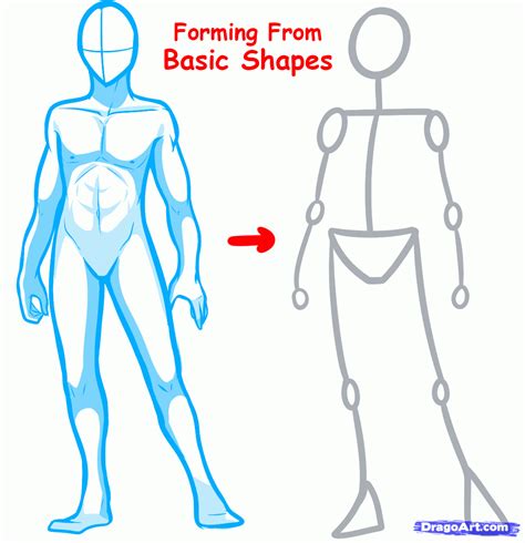  - How to draw a boy body anime body