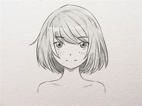  - How to draw a girl face anime character