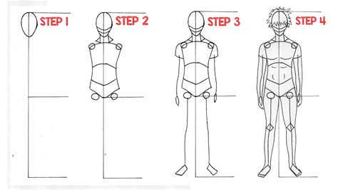  - How to draw a male anime body step-by-step