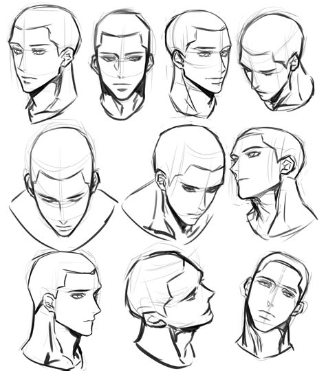 Agshowsnsw | How to draw a male face anime base